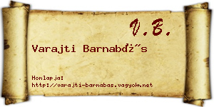 Varajti Barnabás névjegykártya